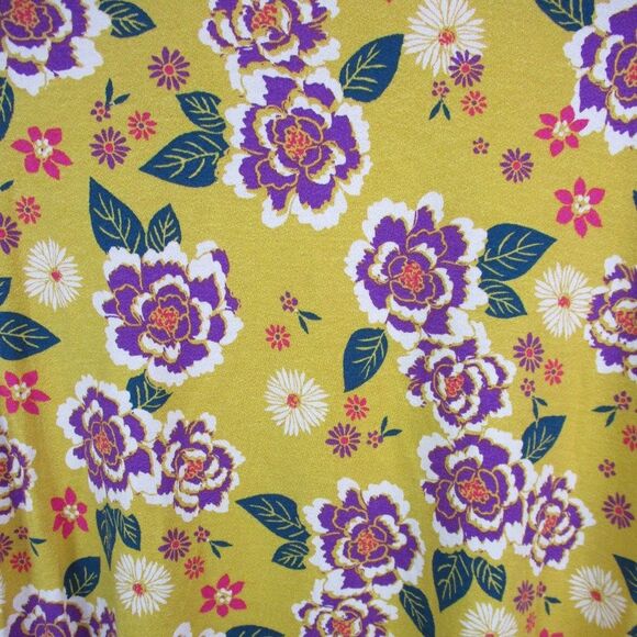 ModCloth Mustard Yellow Floral Retro Boho Print Tee - Picture 2 of 5